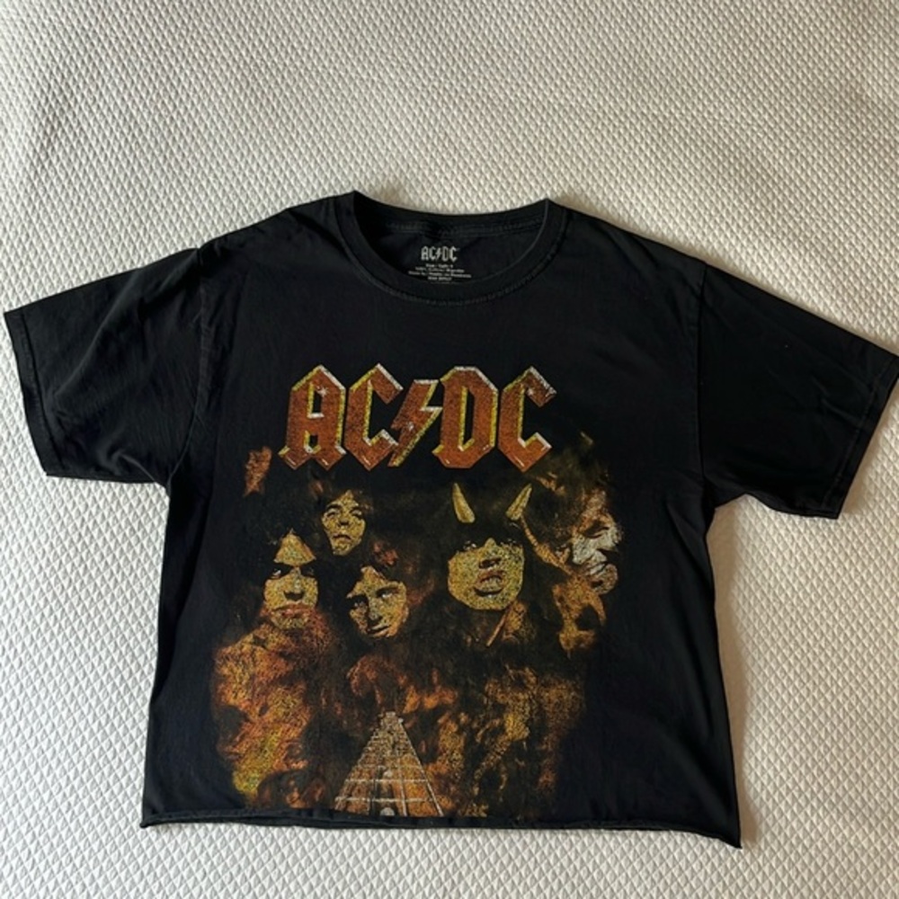 AC/DC Highway To Hell‎ Crop Tee Black Size S
